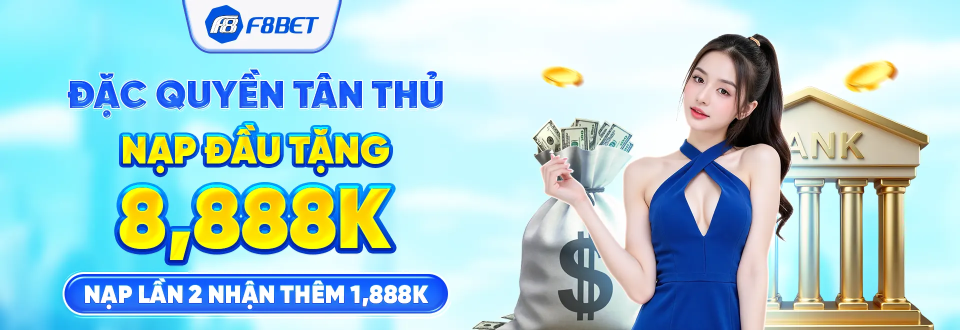 banner trang f8bet đặc quyền tân thủ tặng 8888k